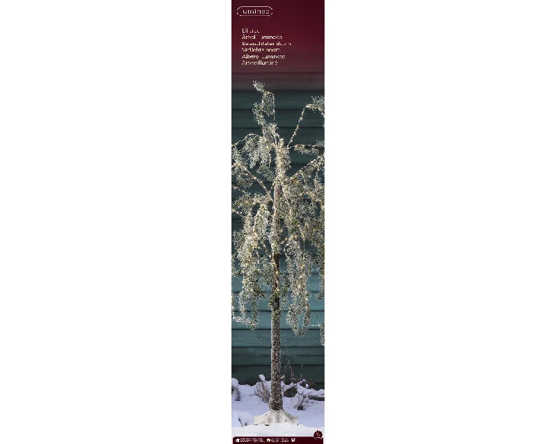 1.5m Micro Warm White LED Outdoor Green Tree by Lumineo