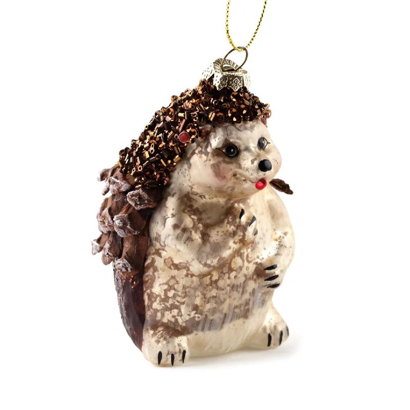 10cm Hedgehog Glass Ornament OGS024