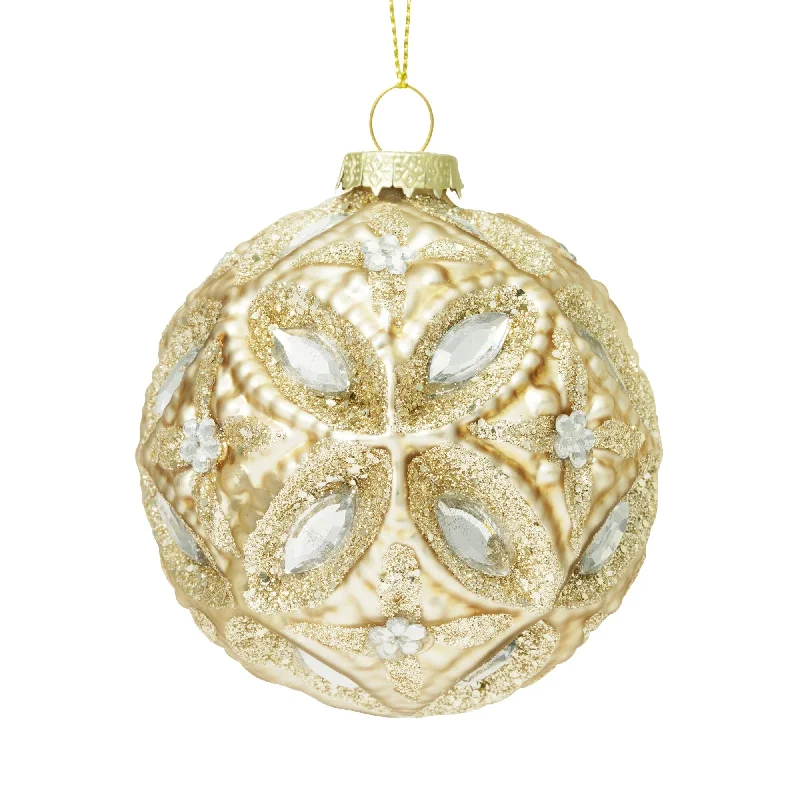 Glass Ornament Gold Ball