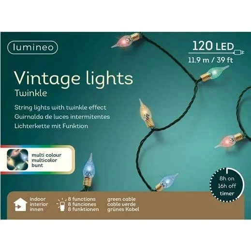 120 Vintage Lights Multi-Coloured