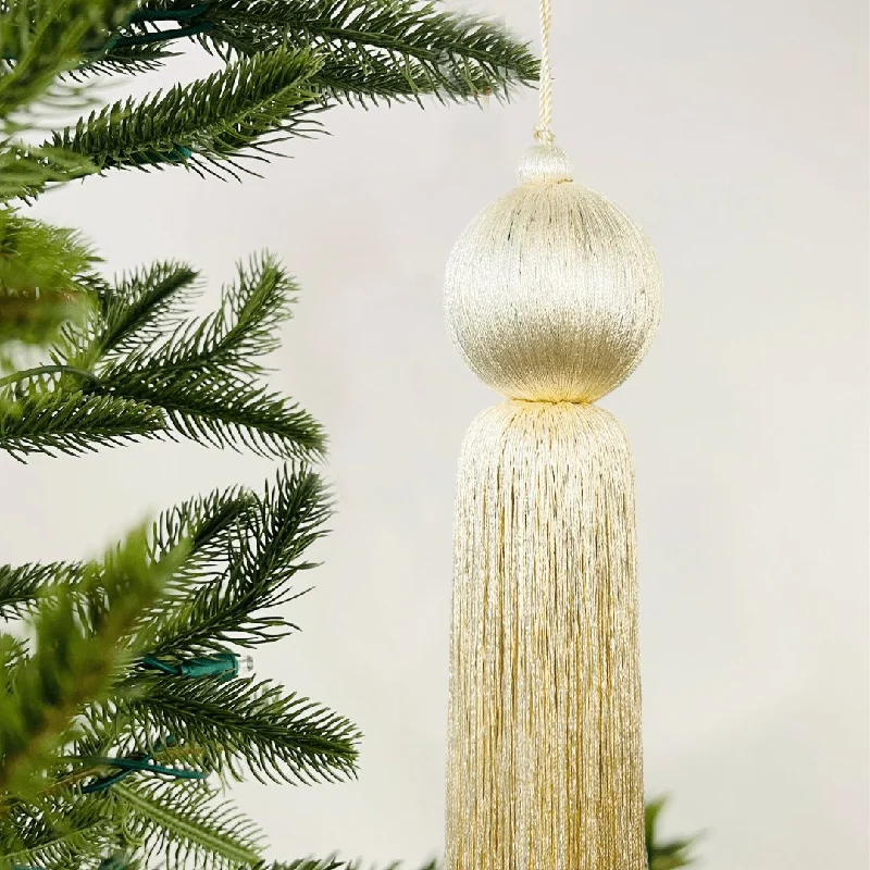 Large Ivory Tassel Ornament