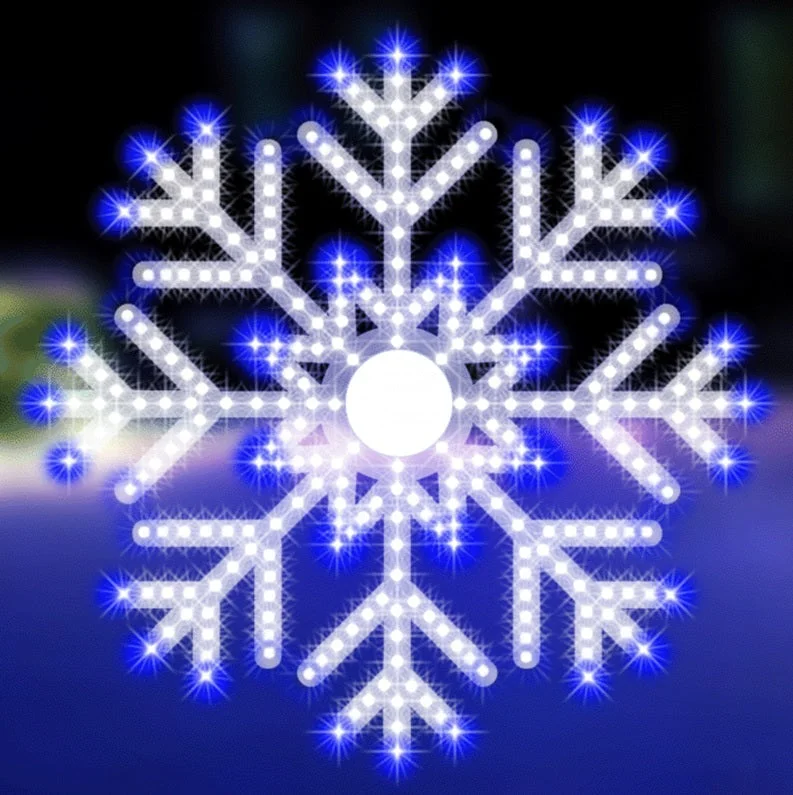 24" Hi-Vibrant LED Twinkling Snowflake Christmas Decoration