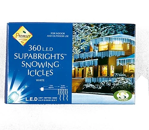 360 Blue LED Outdoor Snowing Icicle Lights