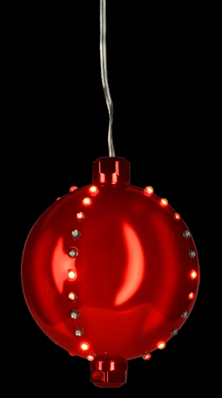 (Red) Red-colored Snowfall Ornament