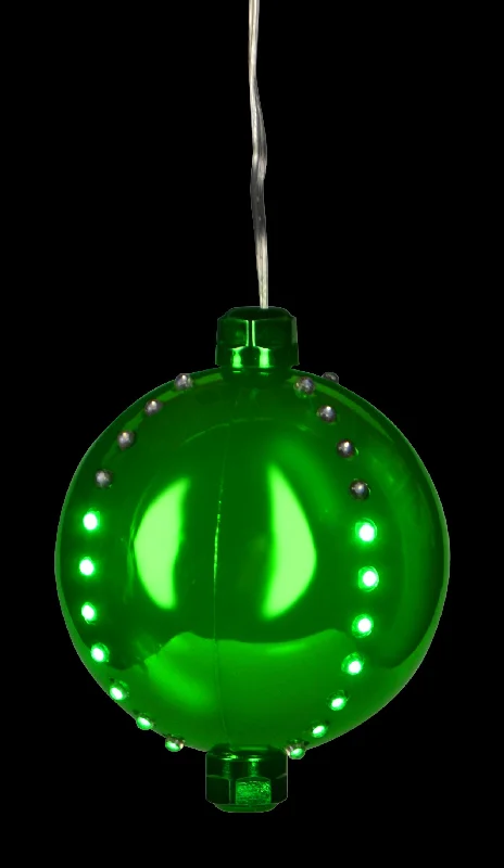 (Green) Green-colored Snowfall Ornament