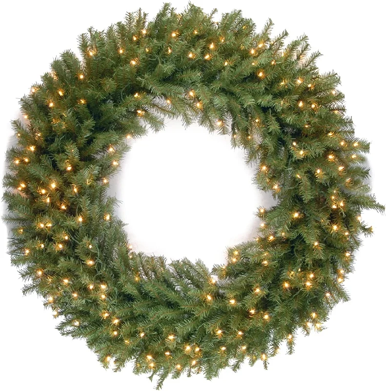 48" New Carrington Pre-Lit Wreath