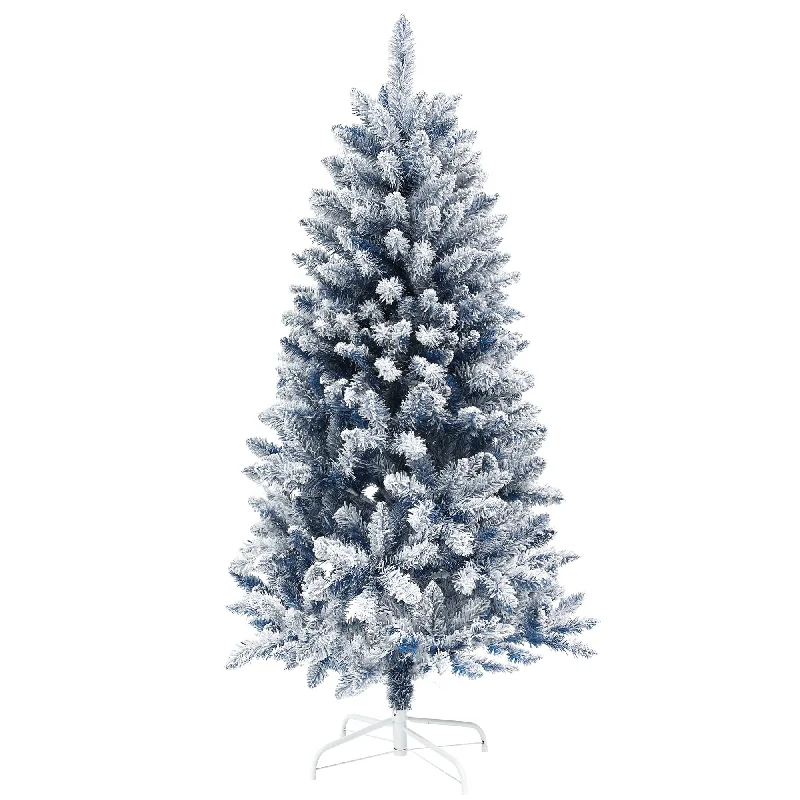 5ft Christmas Tree Artificial - White Frosted Green  450 Tips