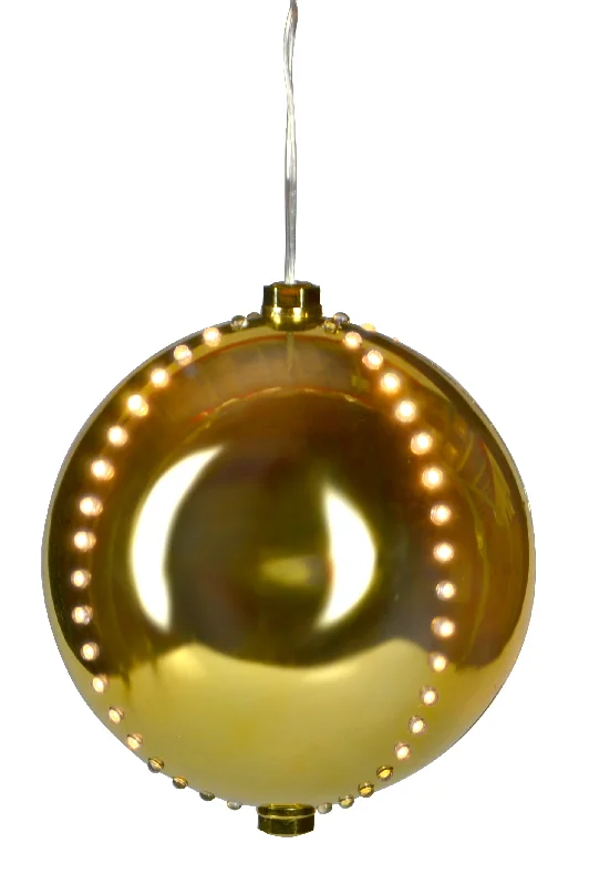 (Gold/Warm White) Gold and Warm White-colored Snowfall Ornament