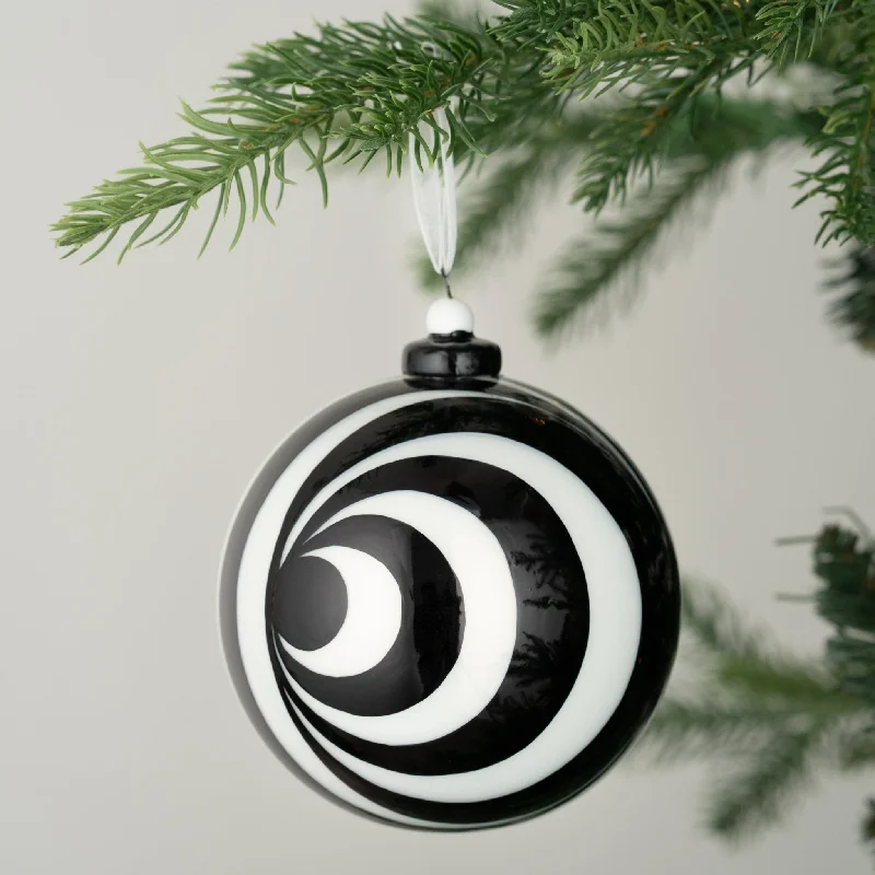 Infinite Swirl Abstract Glass Ornament