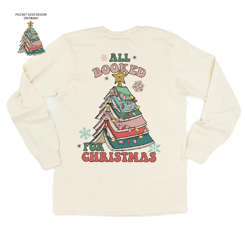 All Booked For Christmas (pf&b) - LONG SLEEVE Comfort Colors Tee