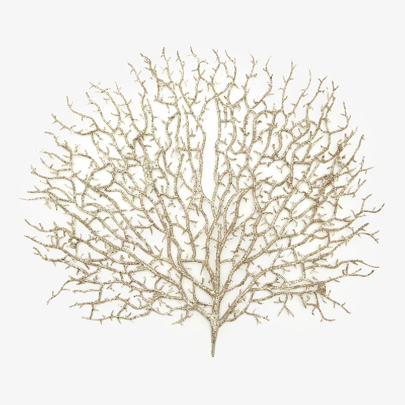 Artificial Sea Fan Coral Plant (Champagne)