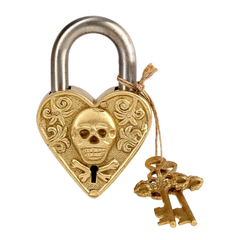 Brass Skull Padlock