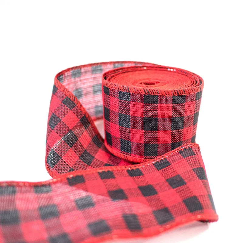 Buffalo Plaid Wired Ribbon 6cm 6 Meter