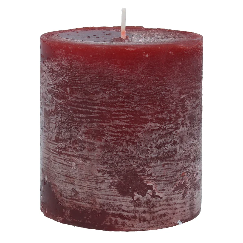 Burgundy Pillar Candle, Large