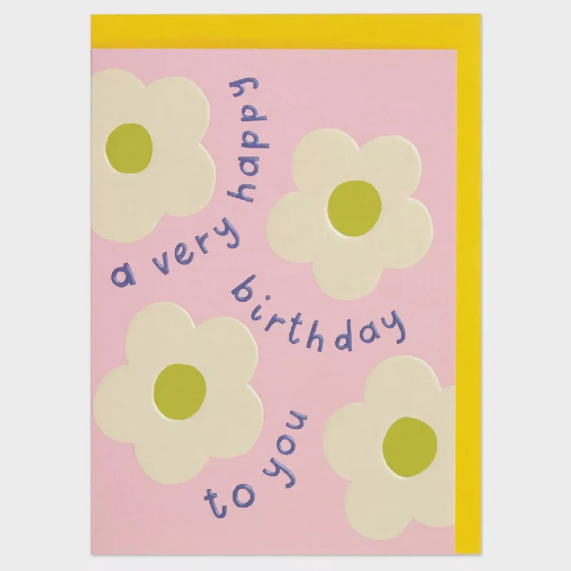 Raspberry Blossom Card - A Very Happy Birthday 13954