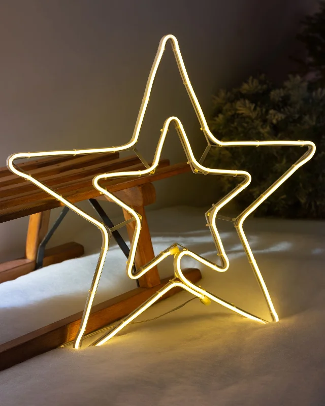 Neon Star Rope Light Silhouette, 54 cm