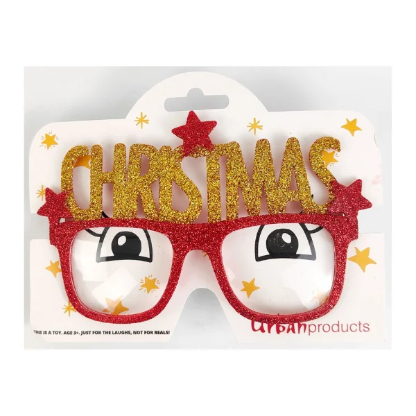 Christmas Novelty Glasses Red 15cm