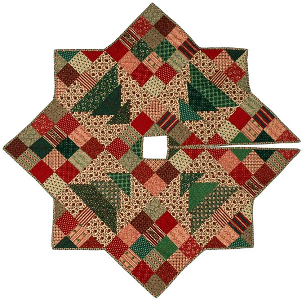 Christmas Patch Tree Skirt Quilt Pattern CMQ-109 - Paper Pattern