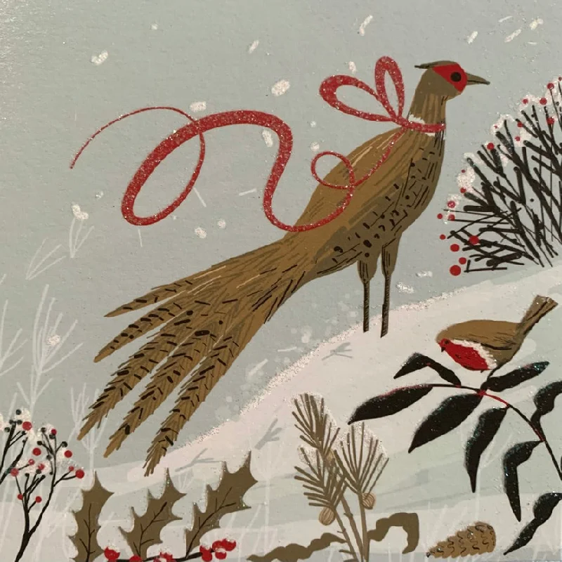 Christmas Pheasant Greeting Card