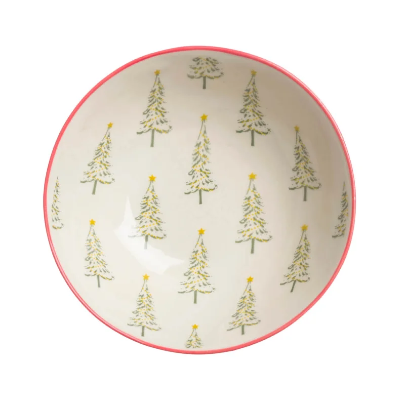 Christmas Trees Stoneware Nibbles Bowl