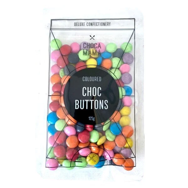 Coloured Choc Buttons 125g