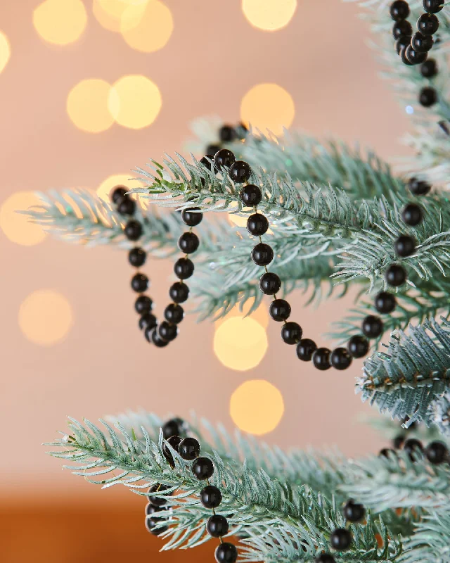 Beaded Christmas Tree Garland, Black, 10 m