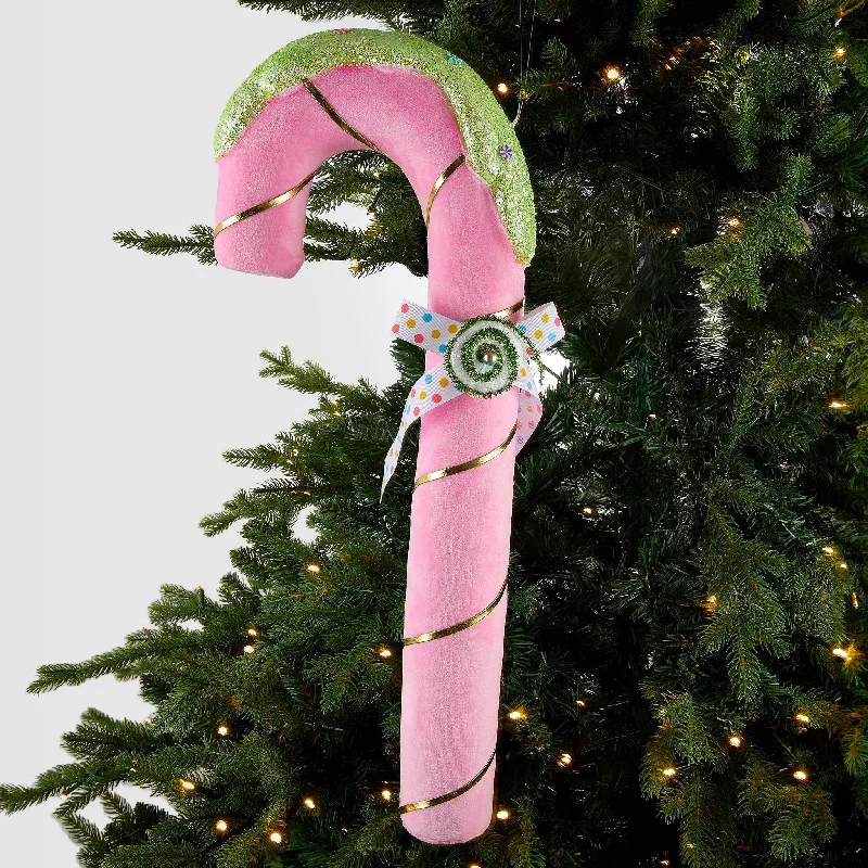 Pink Pastel Candy Cane Ornament