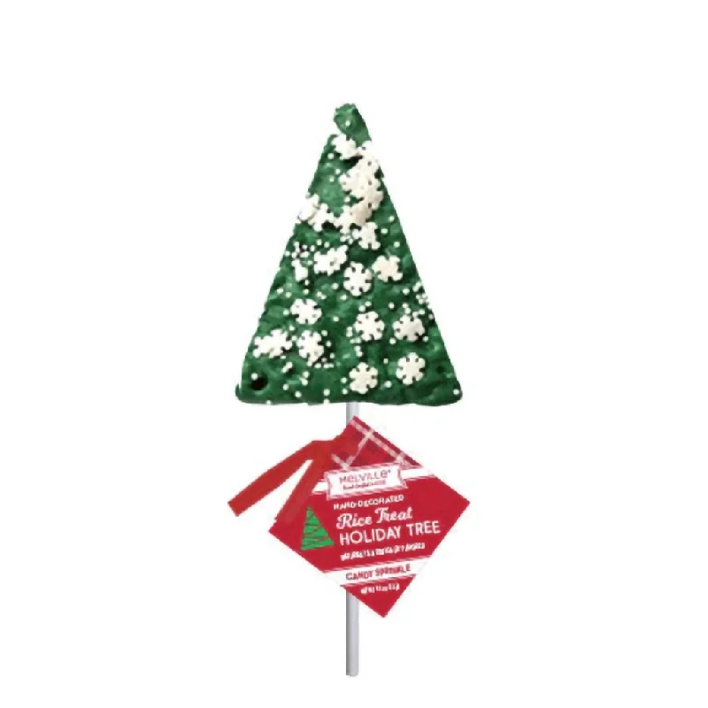 Melville Candy : Snowflake Confetti Tree Rice Treat Pops