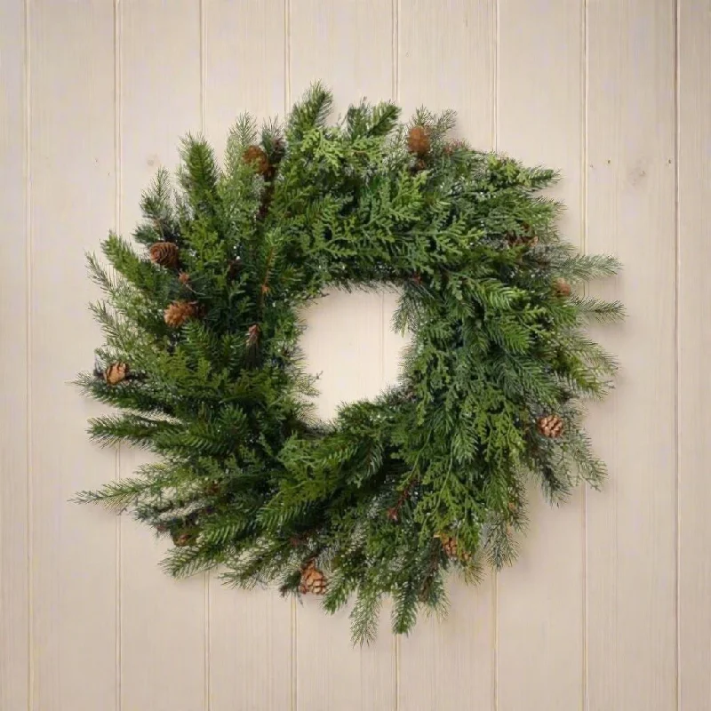 Cypress Christmas Wreath