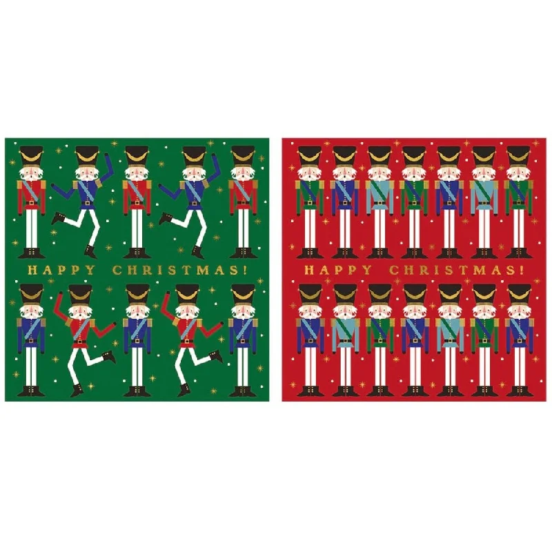 Dancing Nutcrackers "Merry Christmas" Greeting Card Wallet