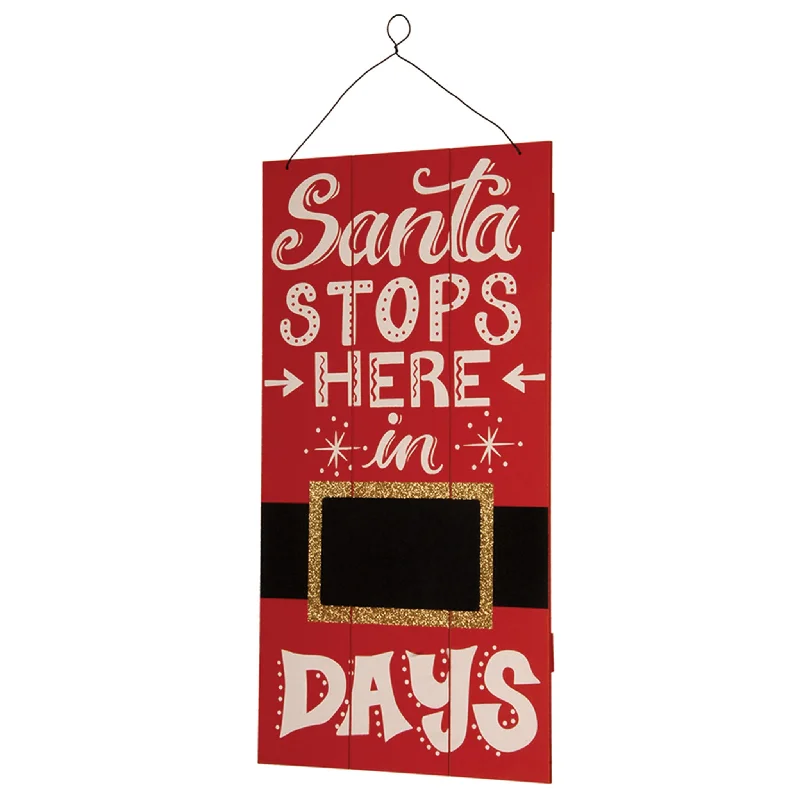 22 in. Santa Countdown Wall Art