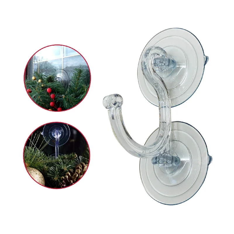 Double Suction Cup Wreath Hook