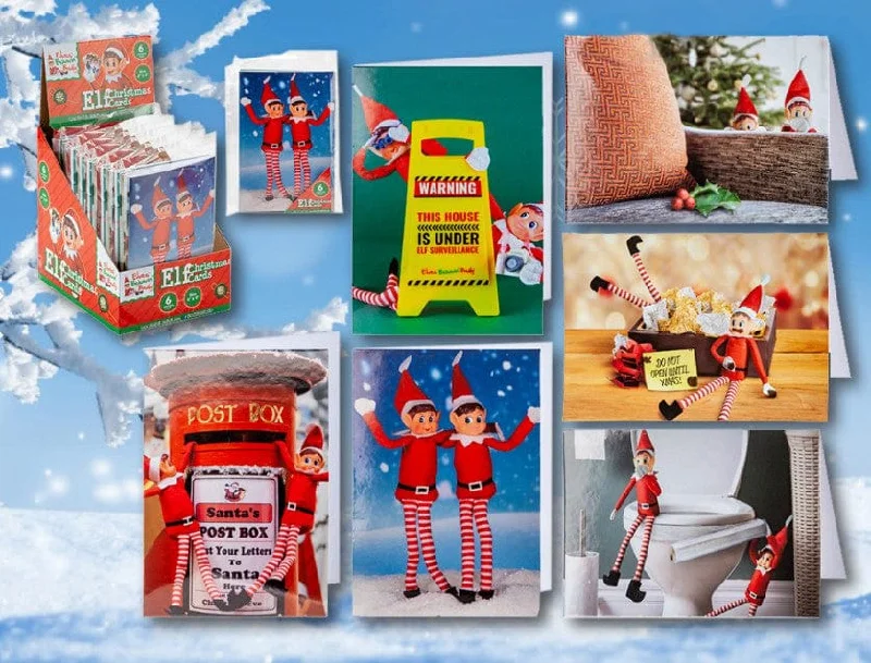 Elves Christmas Cards 6pk