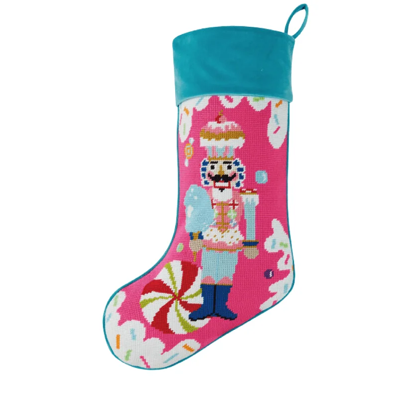 Embroidered Colonel Cupcake Nutcracker Soldier Christmas Stocking