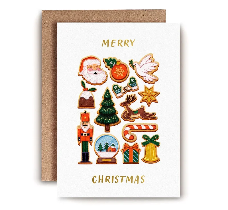 Festive Biscuits Christmas Card