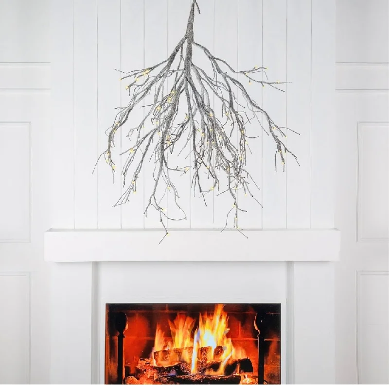 Festive Branch Chandelier with LED Lights