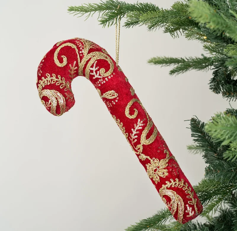 Hanging Candy Cane Red