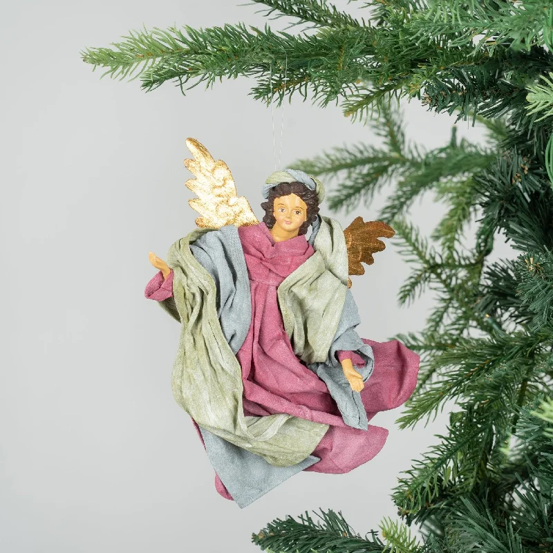 Harmony Angel Ornament in Burgundy