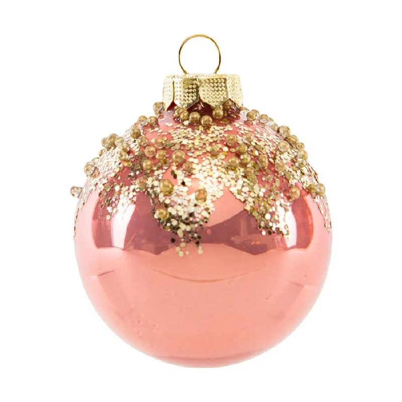 INGE Glass Ornament Ball, Vivid Pink, 8 cm