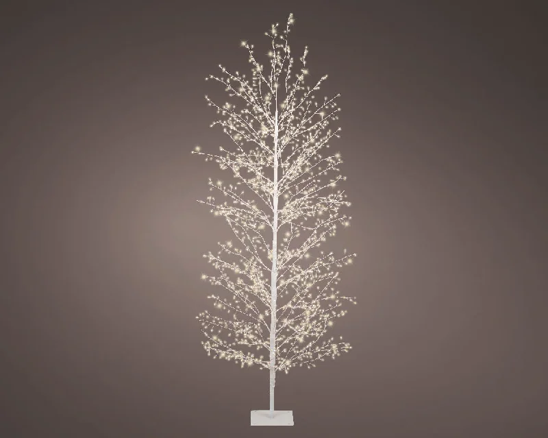 1.8m Warm White Micro LED White Outdoor Tree by Lumineo