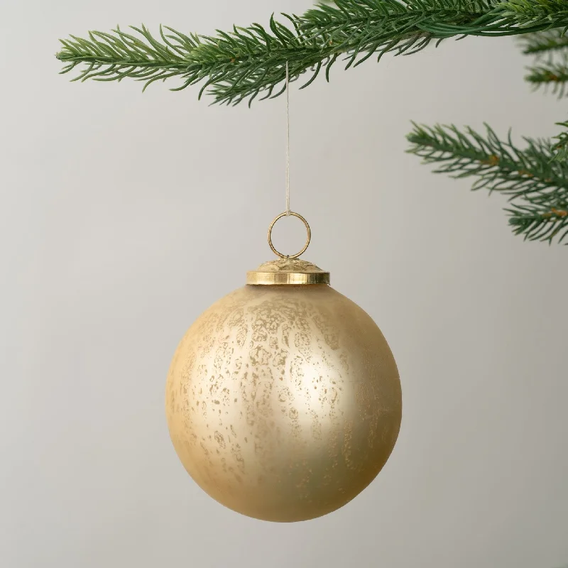 Light Gold Festive Ball Ornament