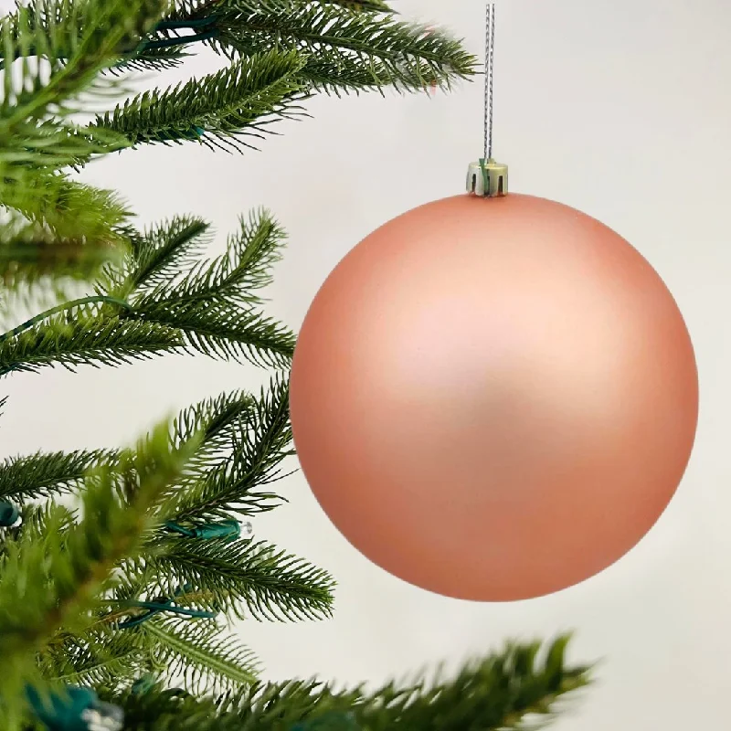 Matte Copper Festive Ball Ornament