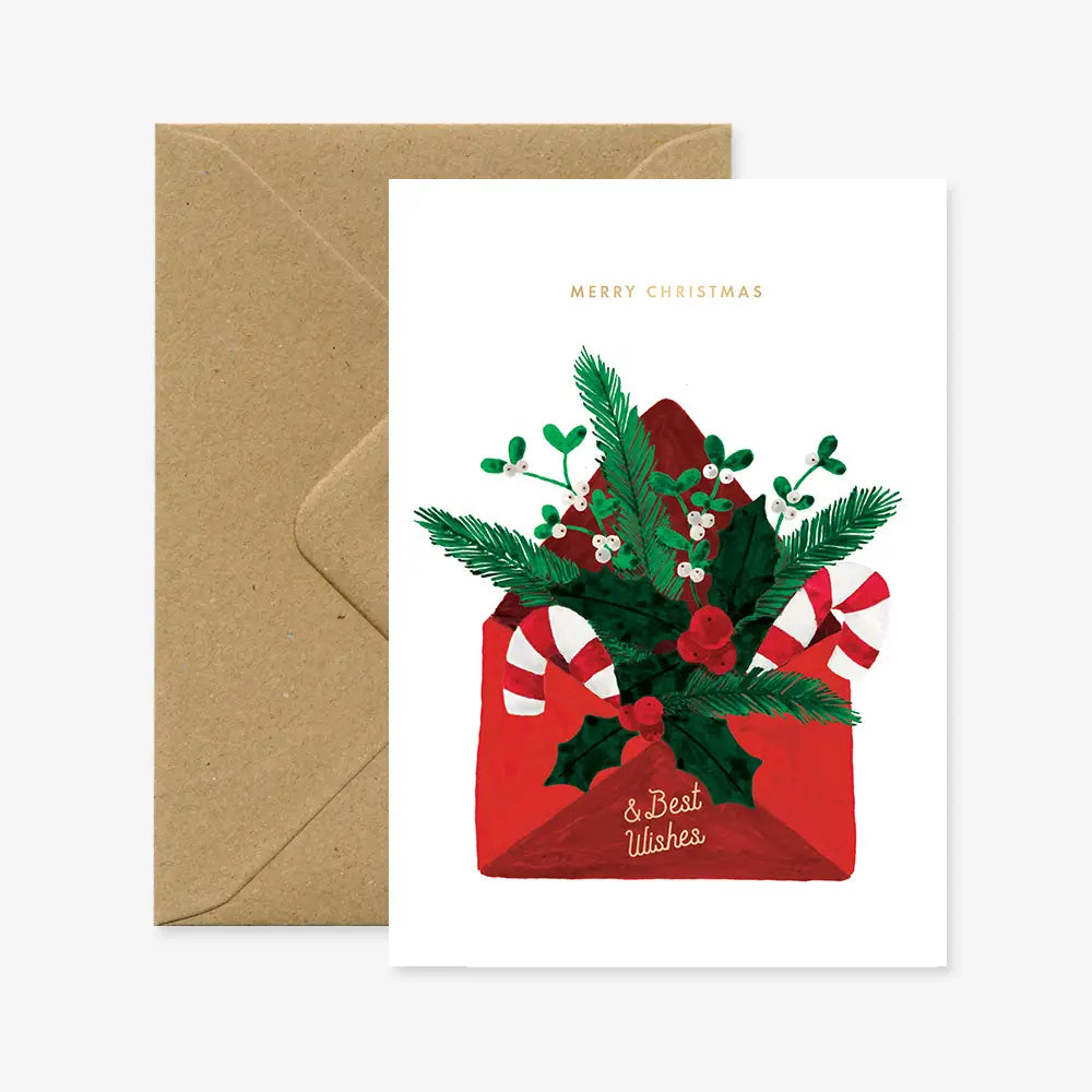 "Merry Christmas" Envelope Christmas Card