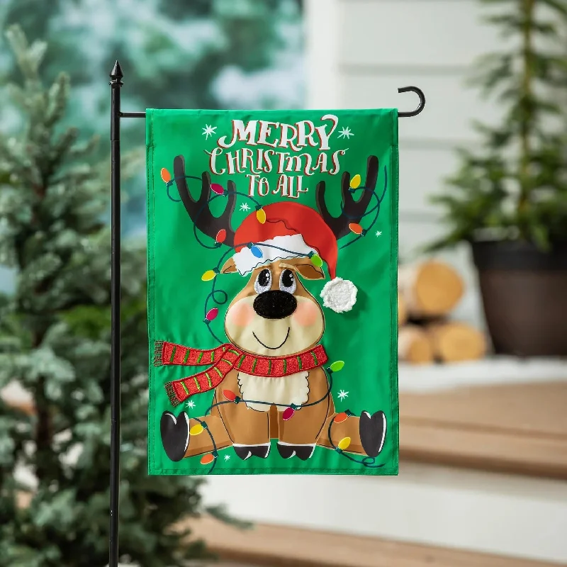 Merry Christmas to All Applique Garden Flag