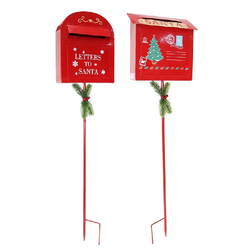 Metal Mailbox with Stake Asst (90/95cm)