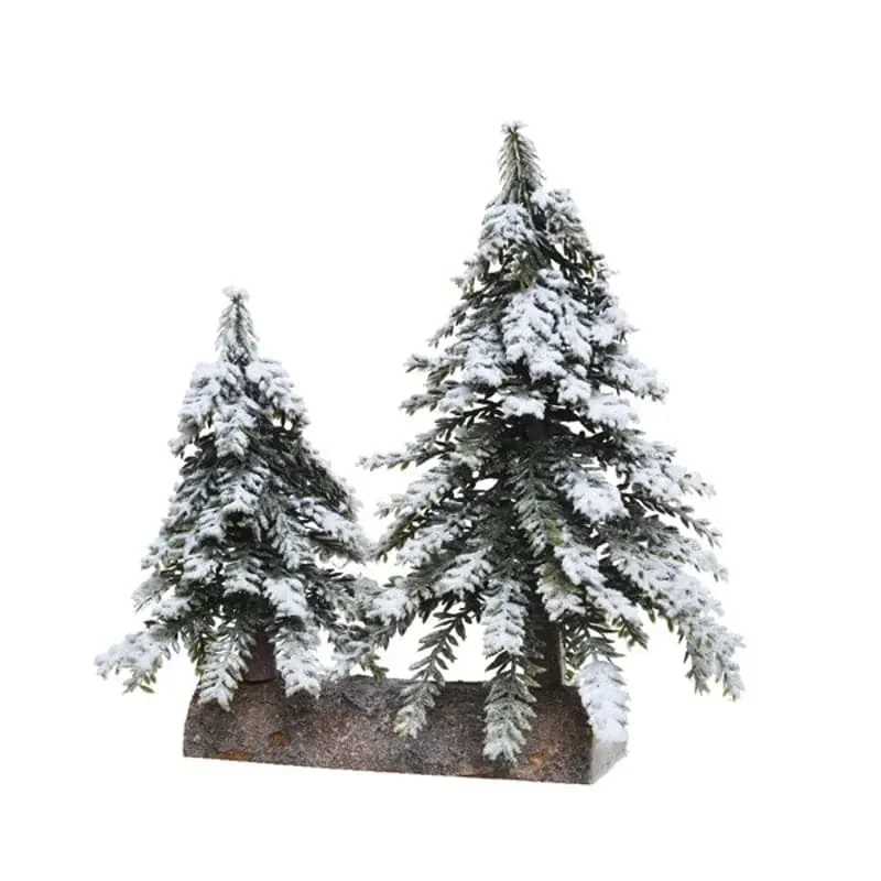 Mini Christmas Trees On Fir Wood By Kaemingk