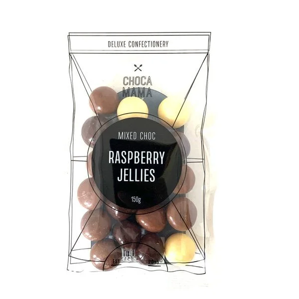 Mixed Chocolate Raspberry Jellies 150g