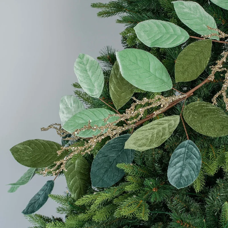 Mixed Mettalic Green Festive Foliage Garland