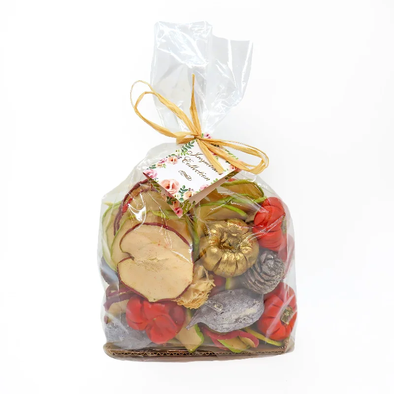 6 in. 250 Gram Mixed Potpourri- Sliced Apples and White Washed Cones