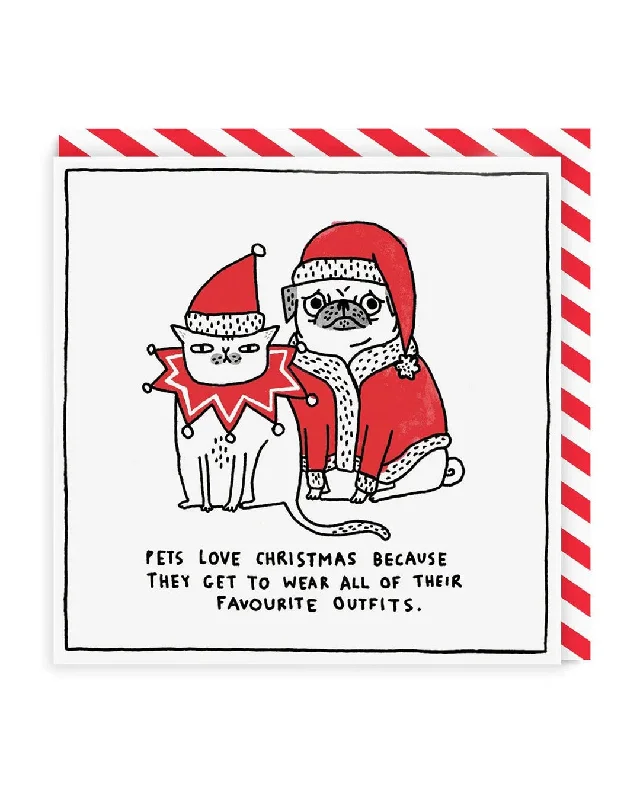 Pets Love Christmas Card